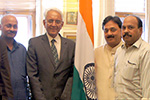  Indo-Russian Technovation Delegation 2015 of National Design & Research Forum of the Institution of Engineers (India) with the Ambassador of India P. S. Raghavan in Moscow on 25-2-2015.  L-R: IEI President Dr. L. V. Muralikrishna Reddy, Shri P. S. Raghavan, IEI National Council Members Dr. Wooday P. Krishna and Dr. K. Gopalakrishnan