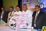 Launching of Indian Society for Networked Automated Unmanned Systems.  L-R: Dr. K. Ramachandran; Visvesvaraya Technological University      Vice-Chancellor Dr. H. Maheshappa, Institution of Engineers (India); Karnataka State Centre Chairman Dr. Wooday P. Krishna; former Prime Minister Shri H. D. Deve Gowda; and Institution of Engineers (India) President Shri Ashok Kumar Basa.