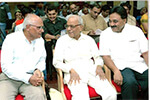 Noted Novelist Padmashri Dr. S. L. Bhyrappa, Past President of the Institution of Engineers (India)

Padma Shri Dr. H. C. Visvesvaraya and educationist Dr. Wooday P. Krishna at the valedictory session

of 2 day National Seminar on Development of Indian Thought upto Modern Times organized by

Seshadripuram College, Bengaluru, 11 th September 2016.