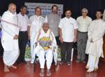 Honouring veteran Brahmo Samaj leader M. Narayandas on the occasion of release of book on Brahmo Dharma in Kannada.  Dr. Mallepuram G. Venkatesh, Vice-Chancellor, Karnataka State Sanskrit University was the Chief Guest.