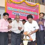 Inaugurating a Parent-Teachers Meeting at Seshadripuram Composite Pre-University College, Bengaluru, 2012.