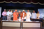 Inauguration of Basava Study Centre in Seshadripuram Group of Institutions with His Holiness Sri Sri Sri Shivarudra Swamiji and Basava Samiti President  Aravind Jatti.