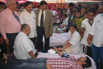 At a Mega Blood Donation Festival organised by Seshadripuram Group of Institutions on 30-1-2013 and over 1,000 units of blood were collected and donated to the Indian Red Cross Society in memory of former Mayor of Bengaluru K. M. Nanjappa.